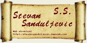 Stevan Sanduljević vizit kartica